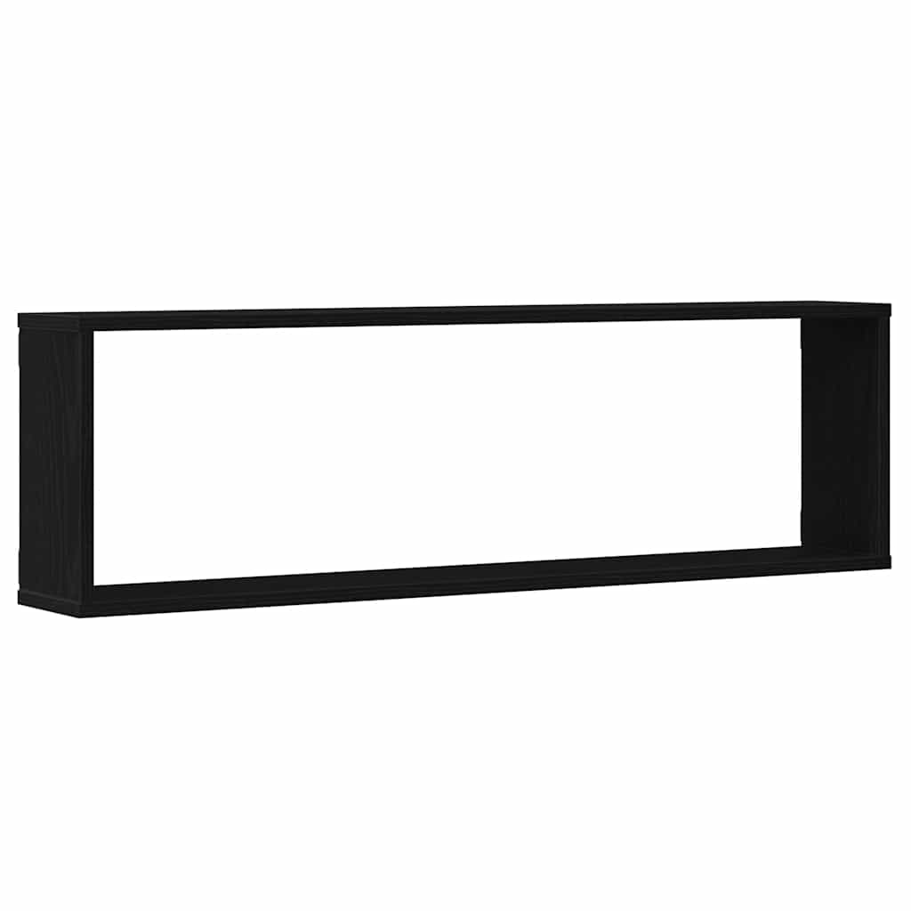 Prateleiras cubo 4 pcs derivados de madeira carvalho preto