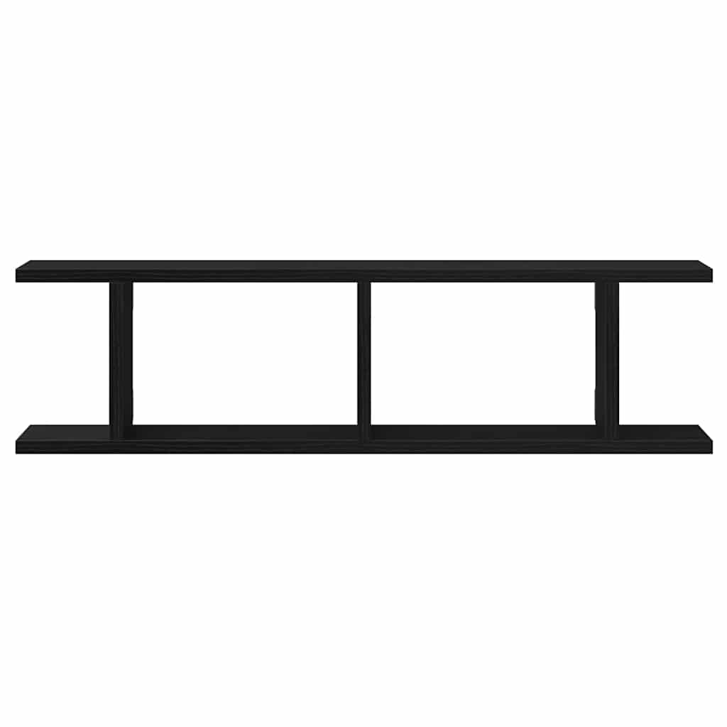 Estantes de parede 2 pcs deriv. madeira carvalho preto