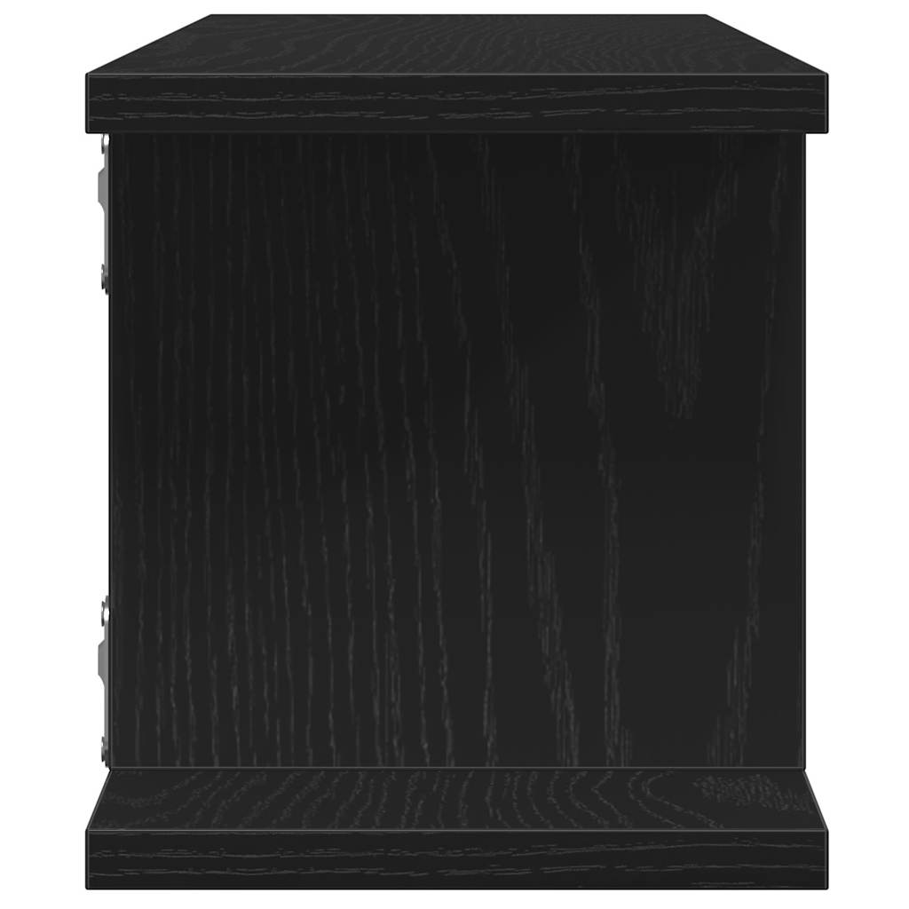 Estantes de parede 2 pcs deriv. madeira carvalho preto