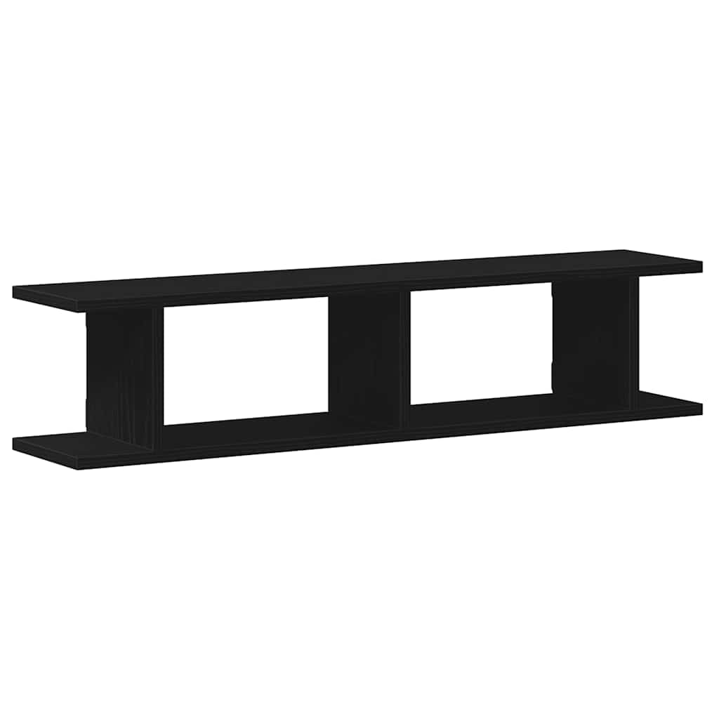 Estantes de parede 2 pcs 90x18x20 cm carvalho preto