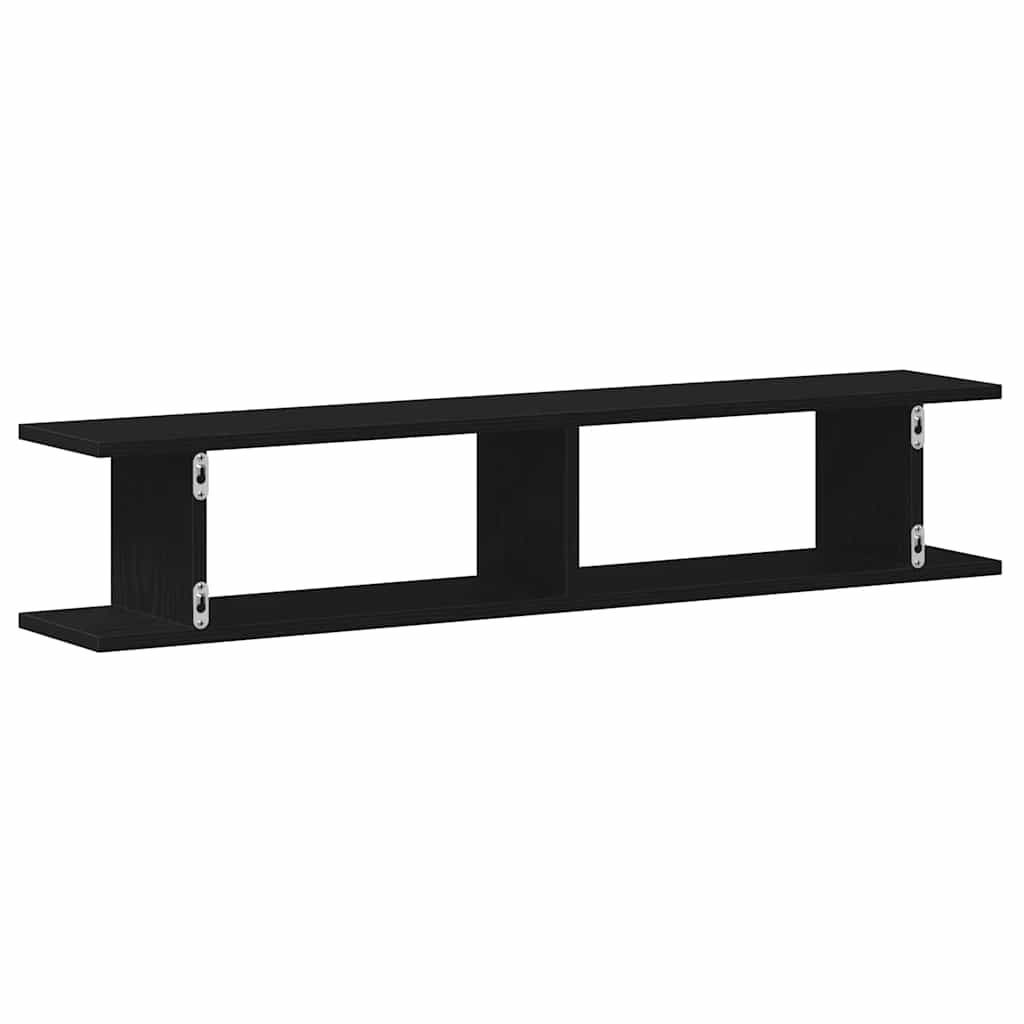 Estantes de parede 2 pcs 105x18x20 cm carvalho preto