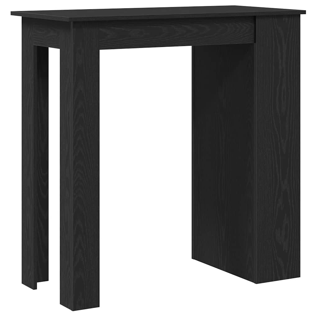 Mesa de bar com prateleira 102x50x103,5 cm carvalho preto