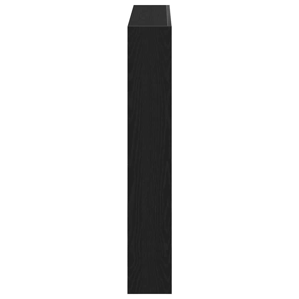 Armário cabeceira c/ luzes LED 100x17x102 cm carvalho preto