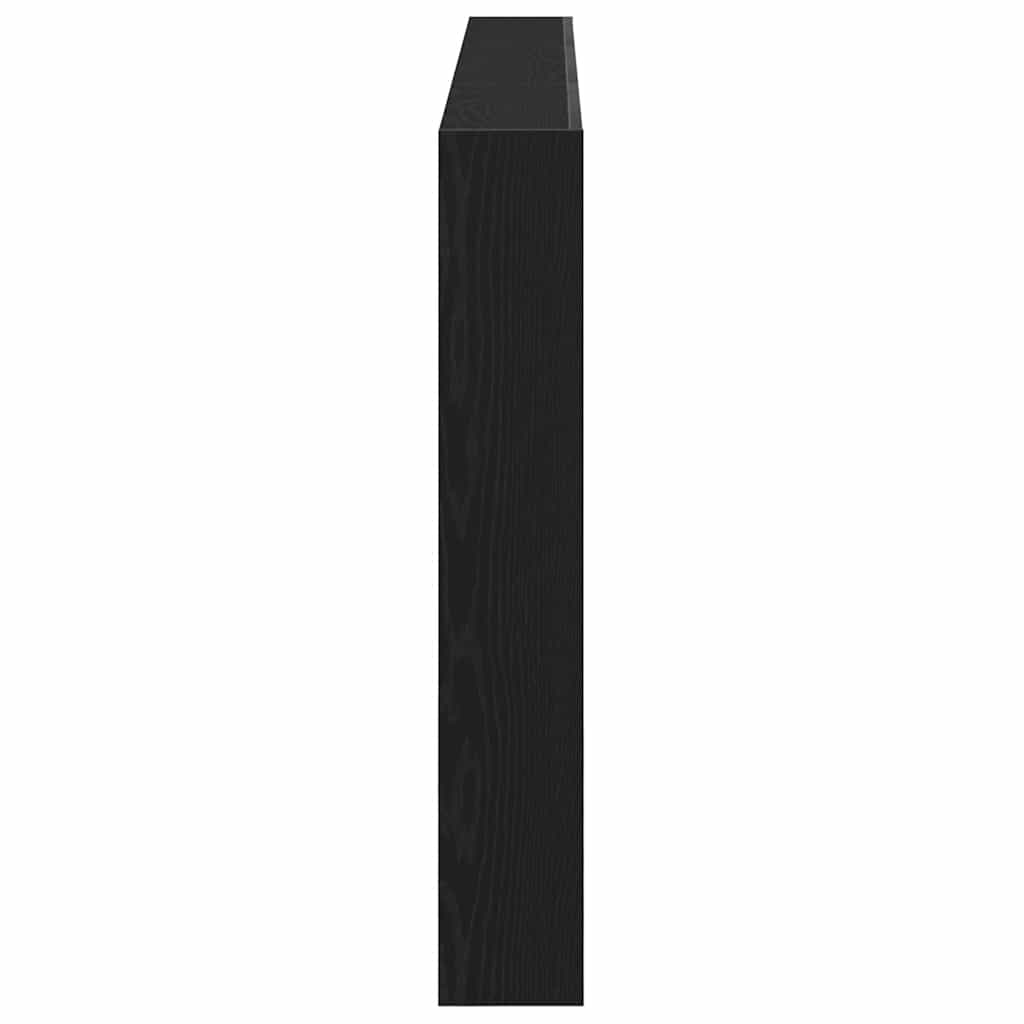 Armário cabeceira c/ luzes LED 180x17x102 cm carvalho preto