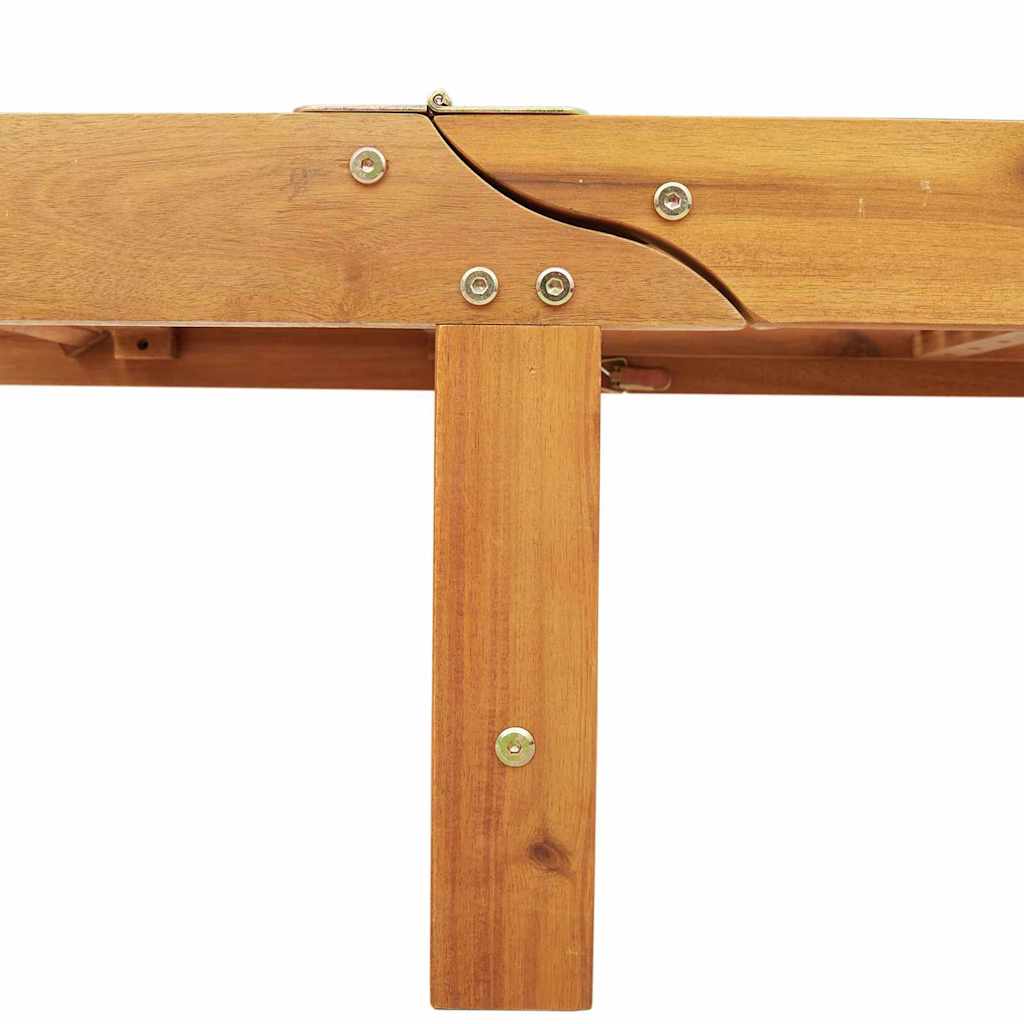 Espreguiçadeira com almofada 1-pessoa Castanho 63 x 199 x 85cm