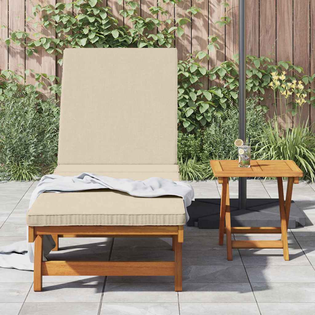 Espreguiçadeira com almofada 1-pessoa Castanho 63 x 199 x 85cm