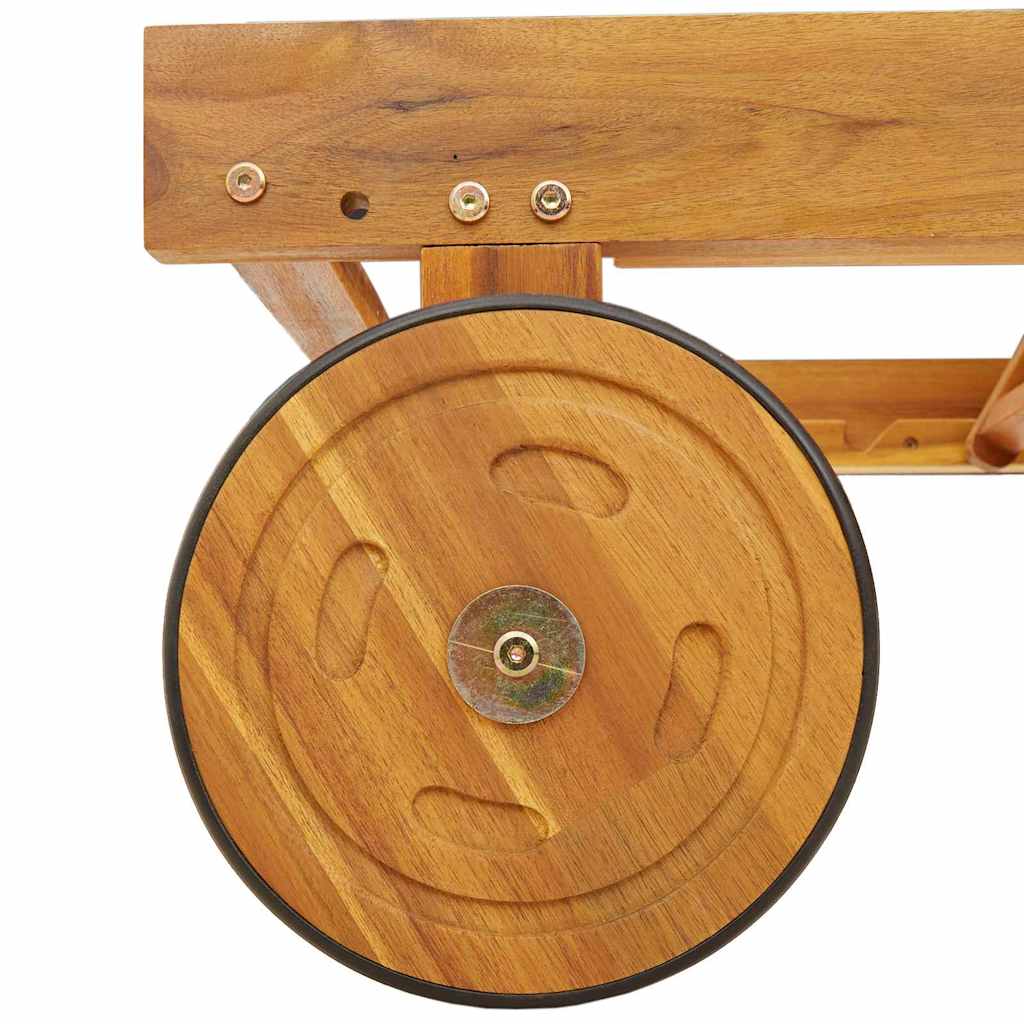 Espreguiçadeira com almofada 1-pessoa Castanho 63 x 199 x 85cm