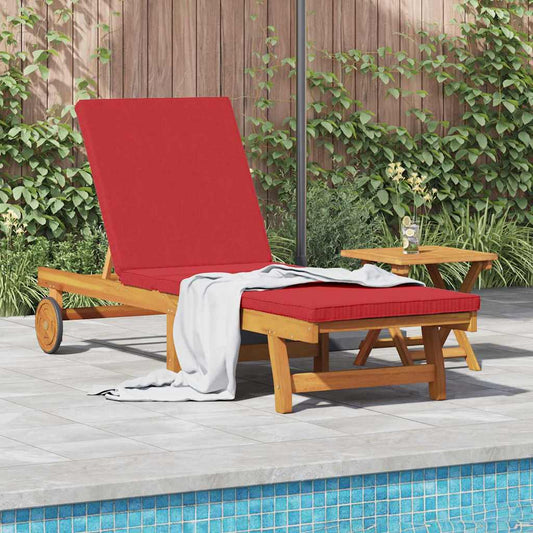 Espreguiçadeira com almofada 1-pessoa Castanho 63 x 199 x 85cm