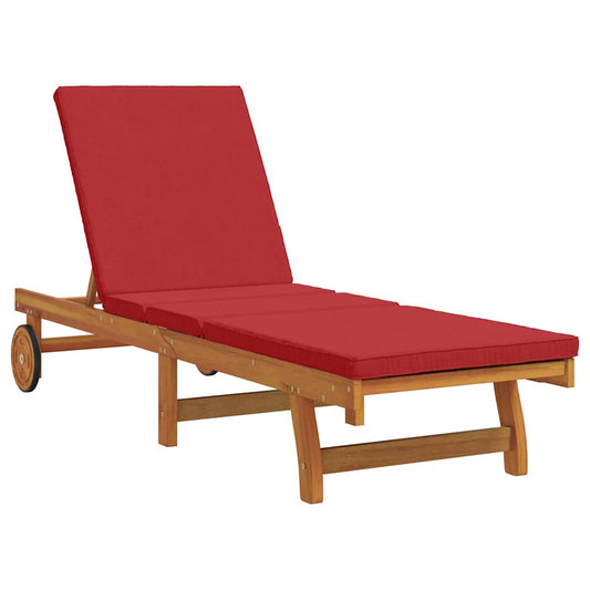 Espreguiçadeira com almofada 1-pessoa Castanho 63 x 199 x 85cm