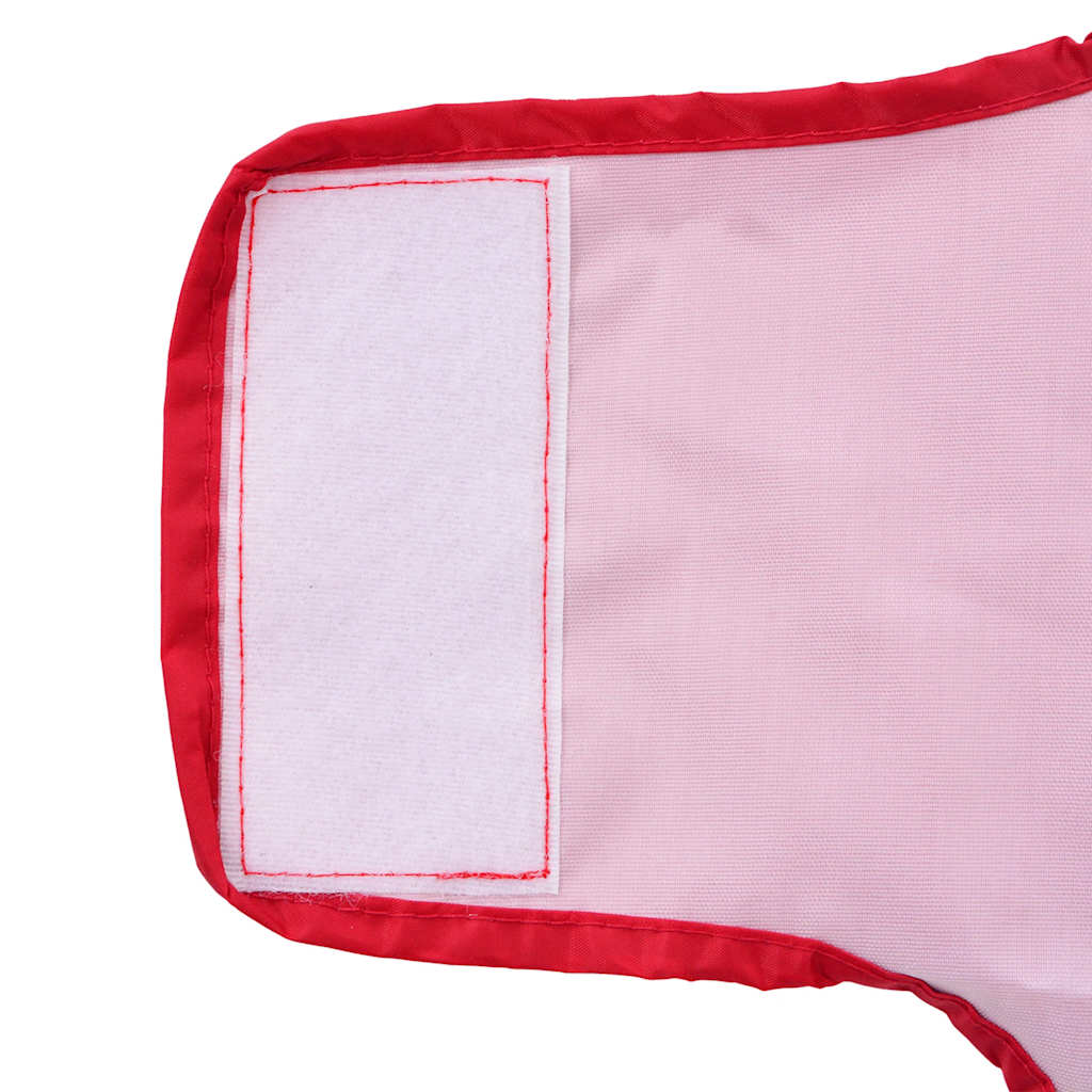 Capa de chuva para cães com tiras reflectoras vermelho XXS