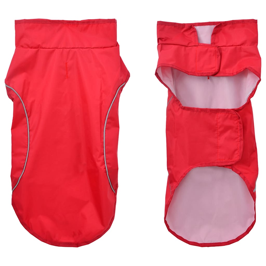 Capa de chuva para cães com tiras reflectoras vermelho S