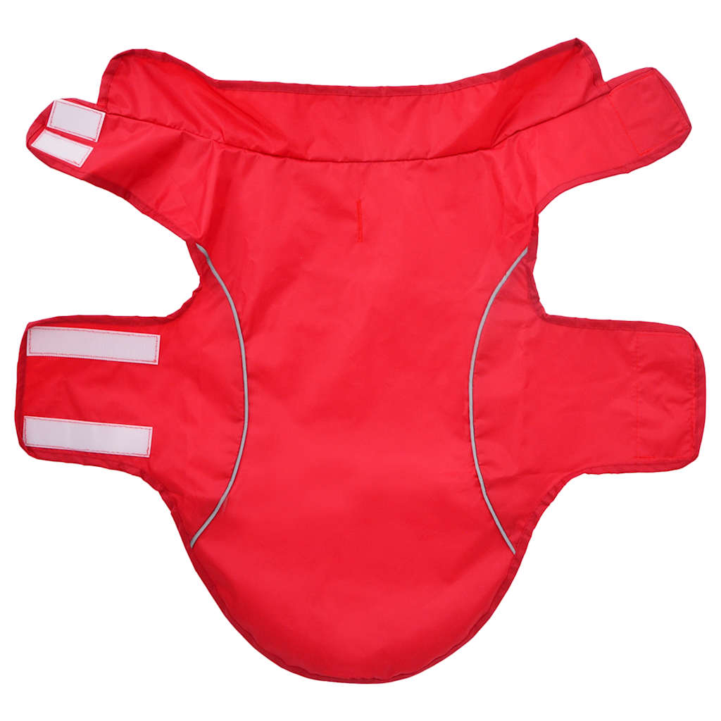 Capa de chuva para cães com tiras reflectoras vermelho M