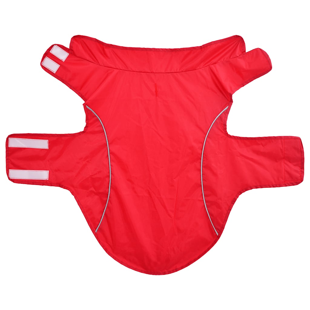 Capa de chuva para cães com tiras reflectoras vermelho XL