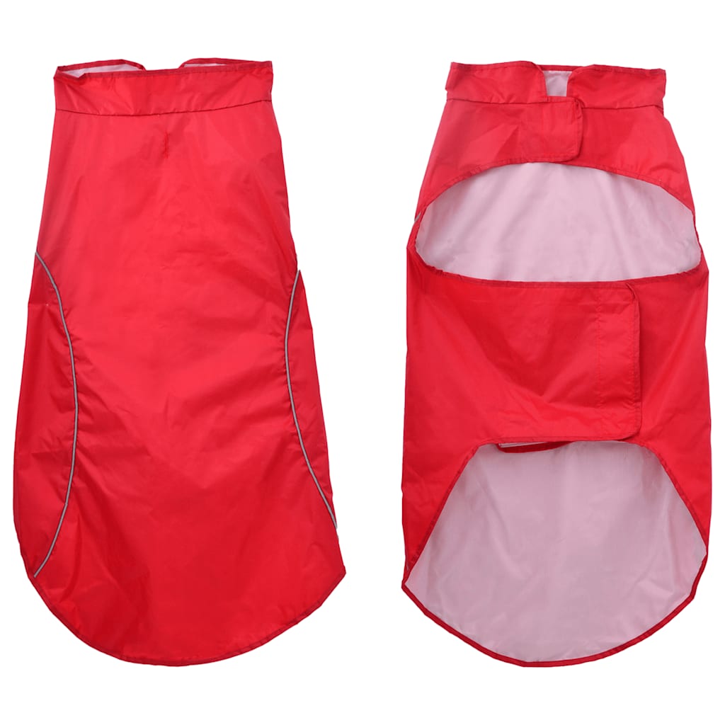 Capa de chuva para cães com tiras reflectoras vermelho 4XL