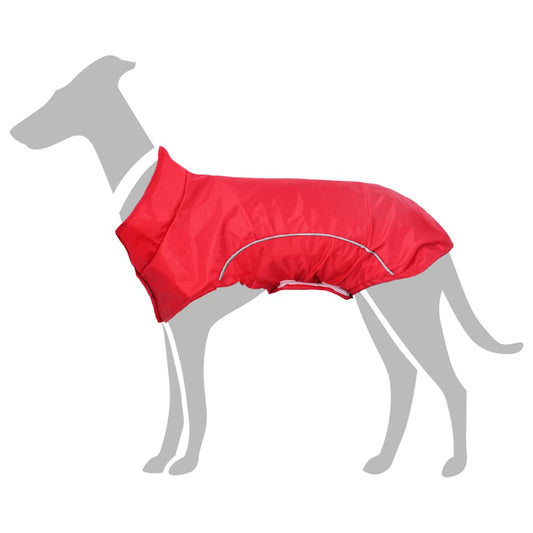 Capa de chuva para cães com tiras reflectoras vermelho 4XL