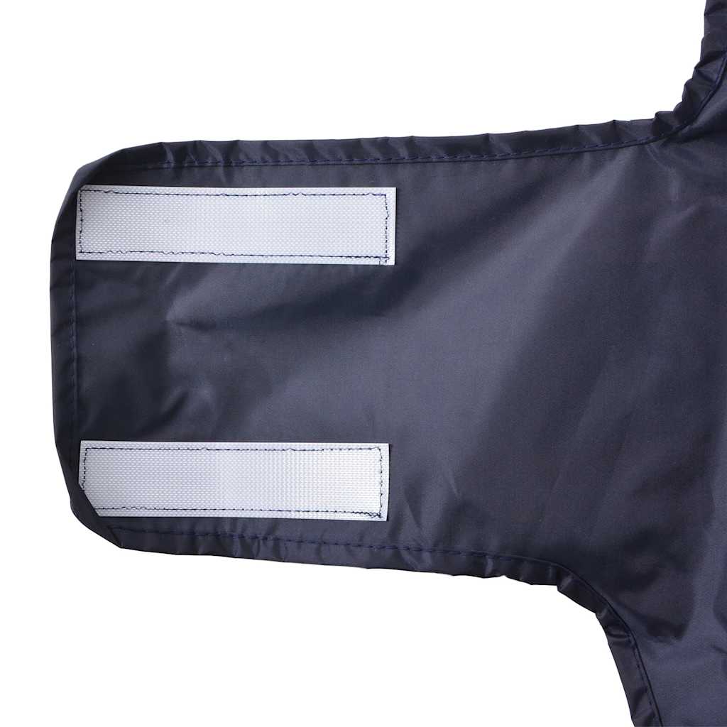 Capa de chuva para cães com tiras reflectoras azul-marinho XS