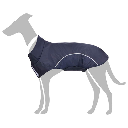 Capa de chuva para cães com tiras reflectoras azul-marinho 2XL