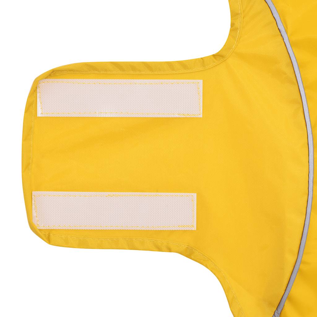 Capa de chuva para cães com tiras reflectoras amarelo S