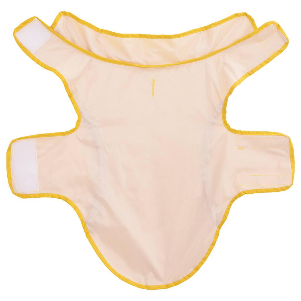 Capa de chuva para cães com tiras reflectoras amarelo M
