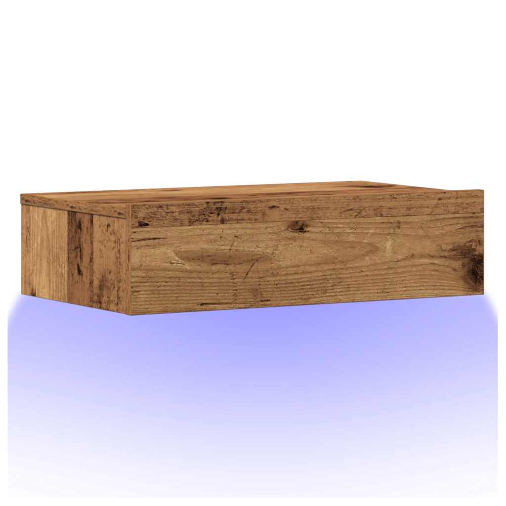 Mesa de cabeceira madeira velha 60x35 cm madeira engenharia