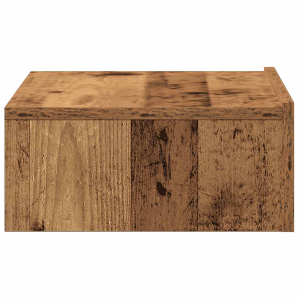 Mesa de cabeceira madeira velha 60x35 cm madeira engenharia