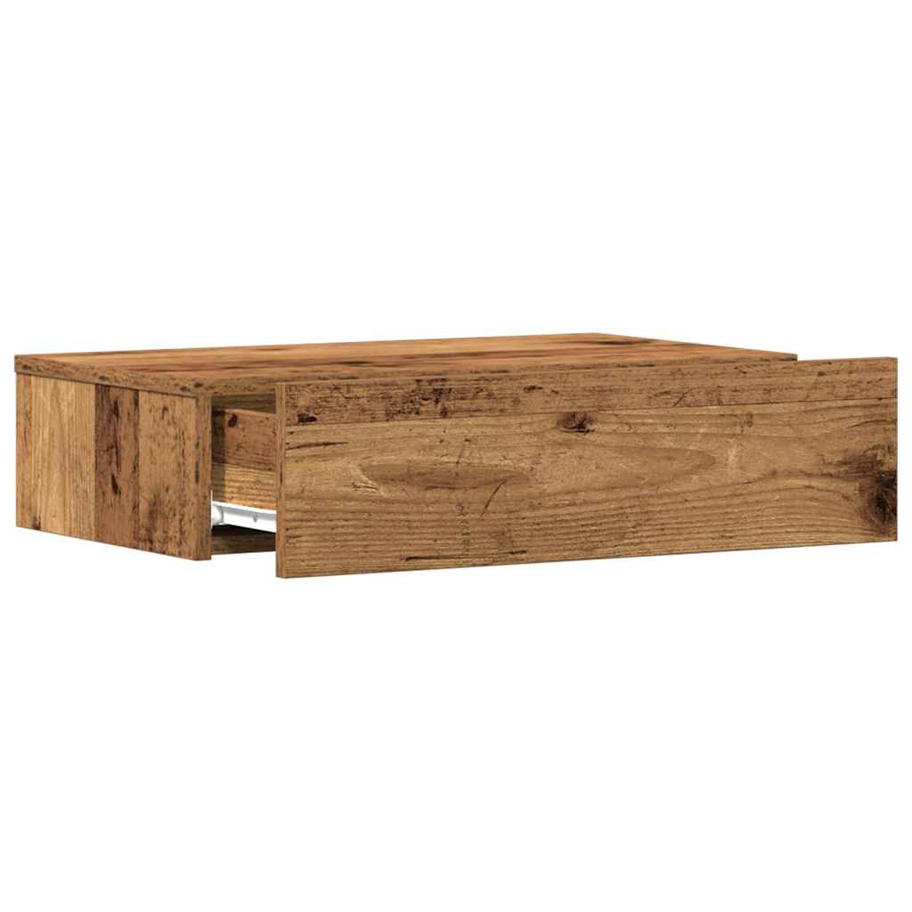 Mesa de cabeceira madeira velha 60x35 cm madeira engenharia