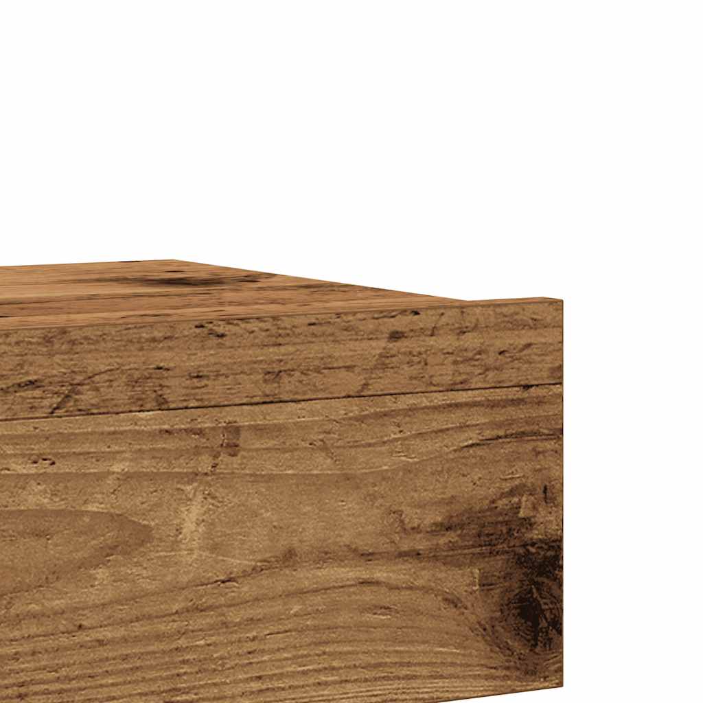 Mesa de cabeceira madeira velha 60x35 cm madeira engenharia