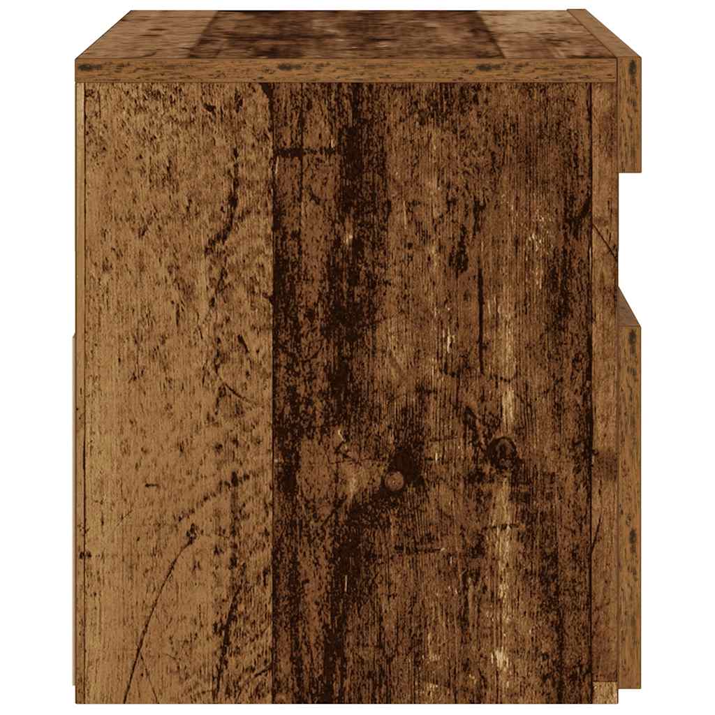 Mesa de cabeceira com LED derivados de madeira madeira velha