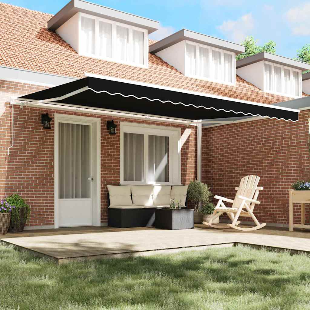 Tecido de substituição para toldo Preto 450 × 300 cm lona