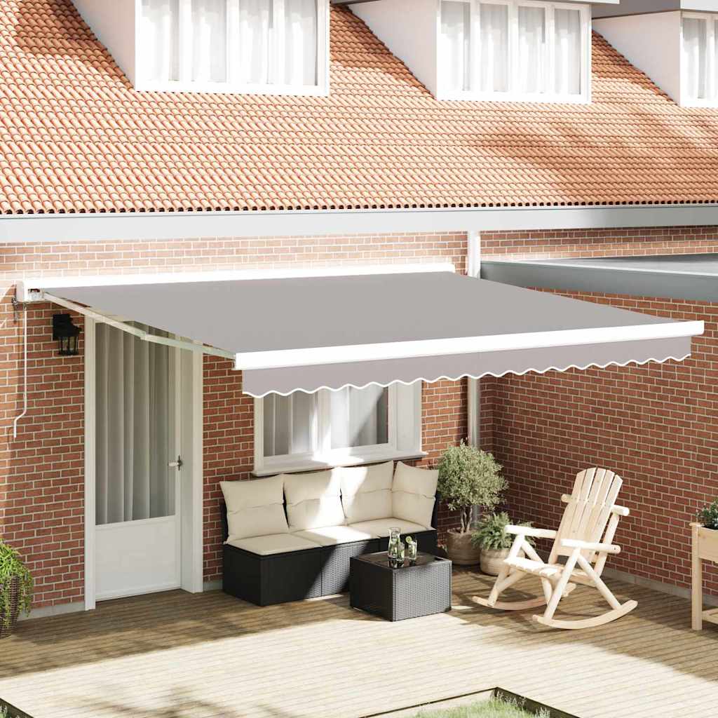 Tecido de substituição para toldo Cinzento-claro 400 × 350 cm