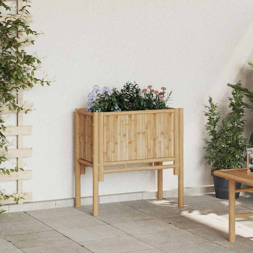 Canteiro de jardim elevado Castanho 70 x 35 x 70 cm Bambu