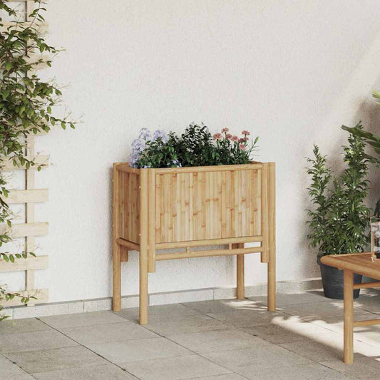 Canteiro de jardim elevado Castanho 70 x 35 x 70 cm Bambu