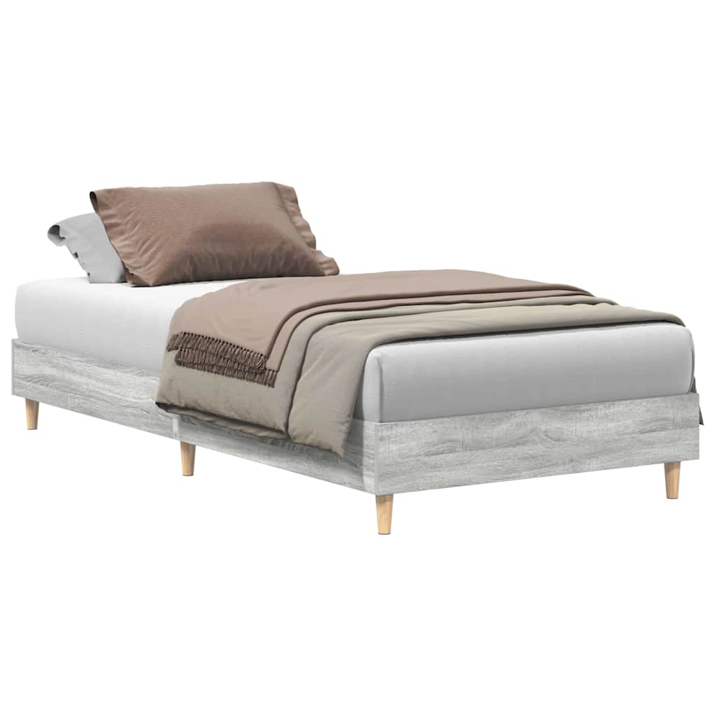 Estrutura da Cama Sonoma cinzento 90 x 200 cm
