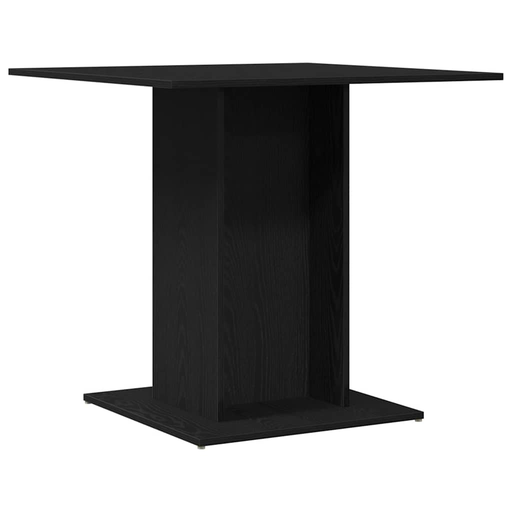 Mesa jantar 80x80x75 cm derivados de madeira carvalho preto