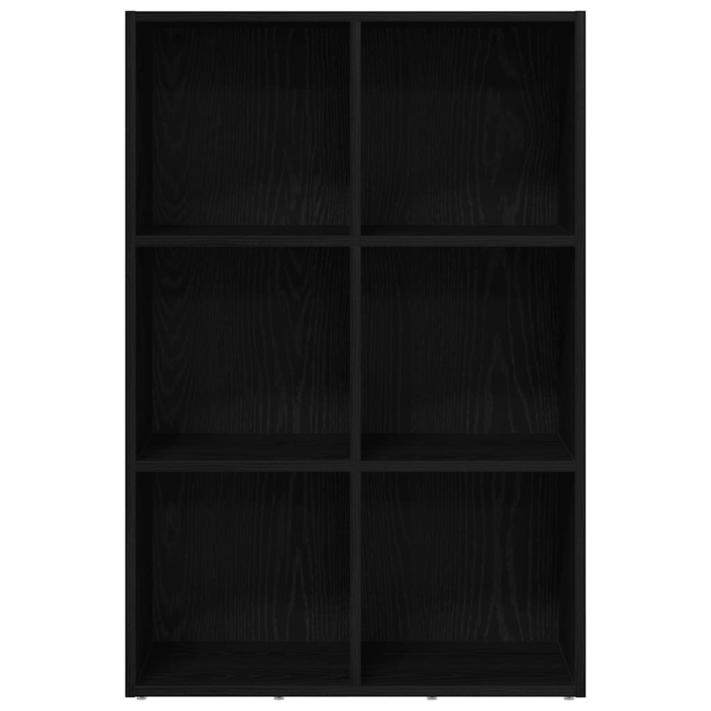 Estante 66x30x98cm derivados madeira carvalho preto
