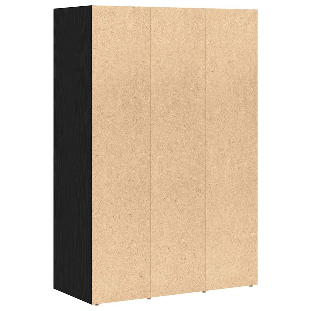Estante 66x30x98cm derivados madeira carvalho preto