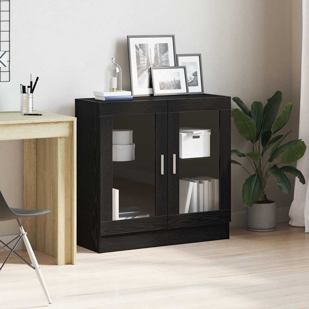 Gabinete de Livros Carvalho preto 82.5 x 30.5 x 80 cm