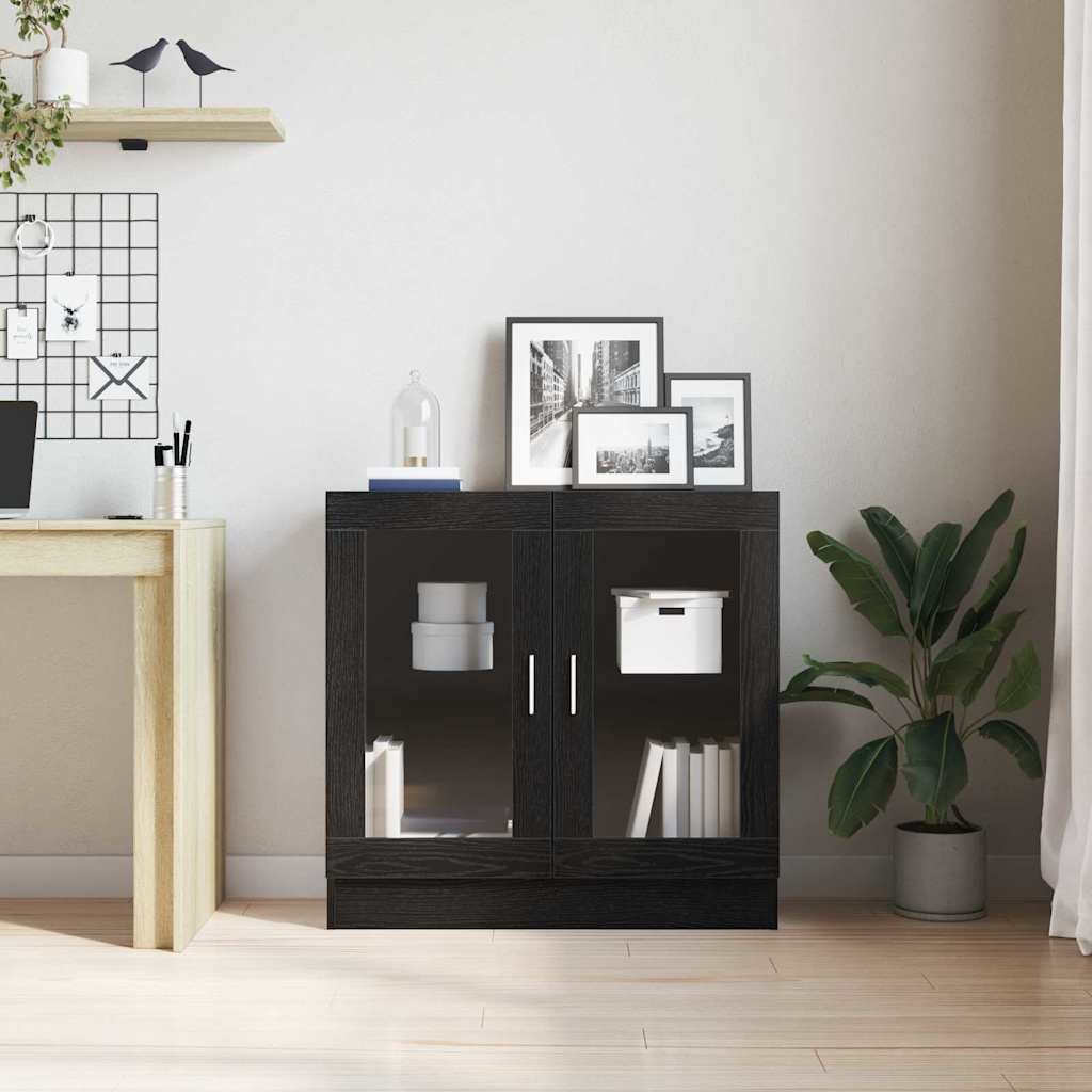 Gabinete de Livros Carvalho preto 82.5 x 30.5 x 80 cm