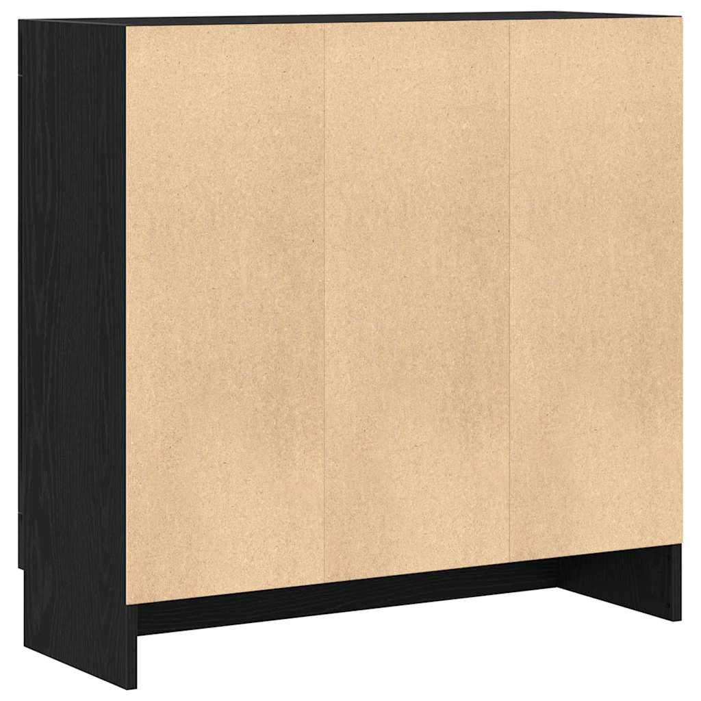 Gabinete de Livros Carvalho preto 82.5 x 30.5 x 80 cm
