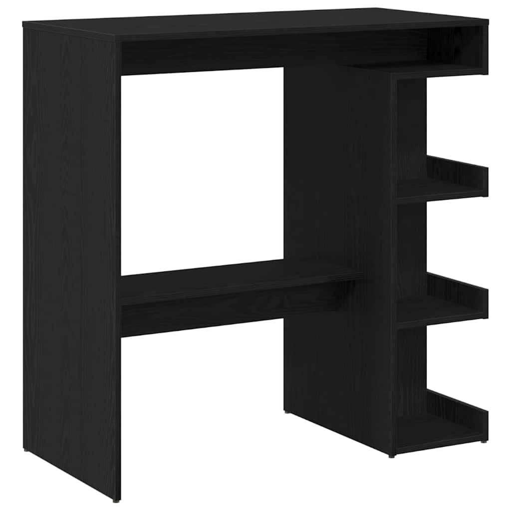 Mesa de bar com prateleira Carvalho preto 100 x 48 x 101.5 cm