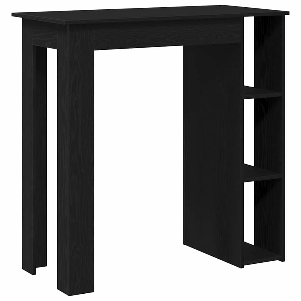 Mesa de bar com prateleira Carvalho preto 102 x 50 x 103,5 cm