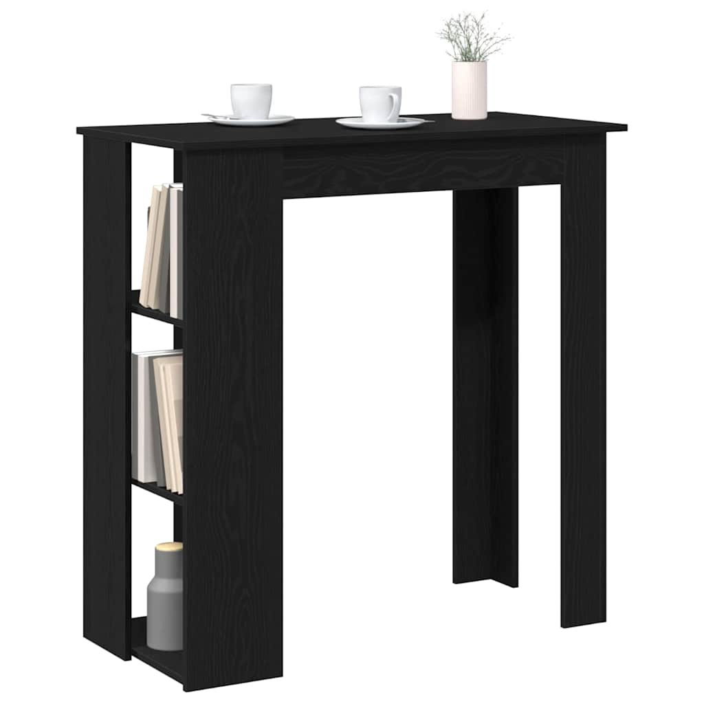 Mesa de bar com prateleira Carvalho preto 102 x 50 x 103,5 cm