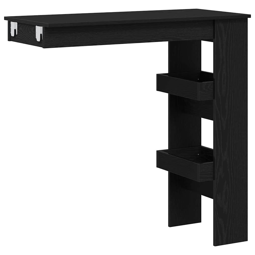 Mesa de Bar de Parede Carvalho preto 102 x 55 x 103.5 cm