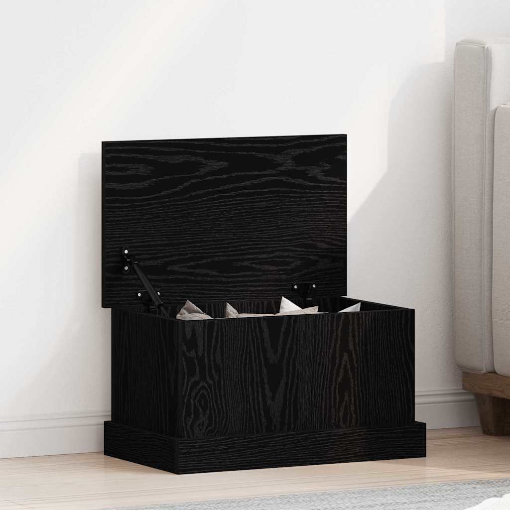 Caixa de Armazenamento Carvalho preto 50 x 30 x 28 cm