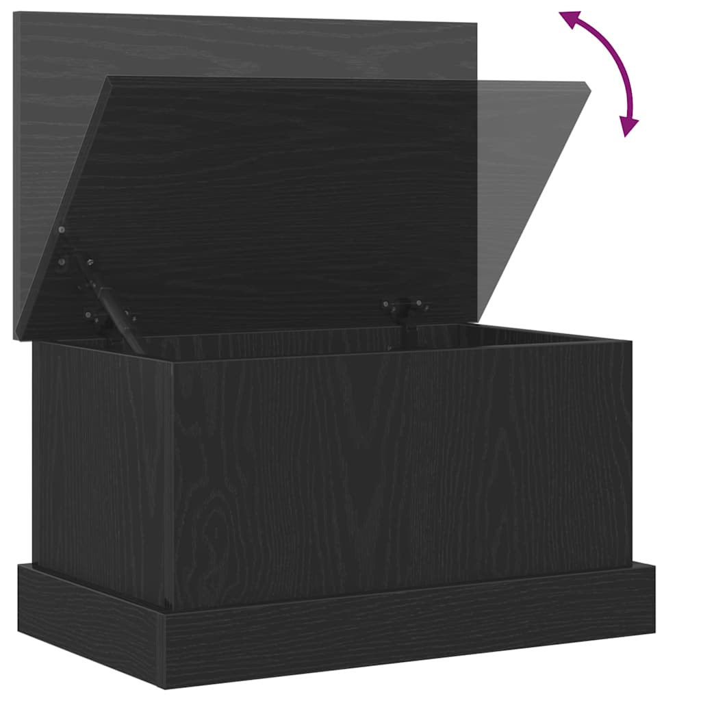 Caixa de Armazenamento Carvalho preto 50 x 30 x 28 cm