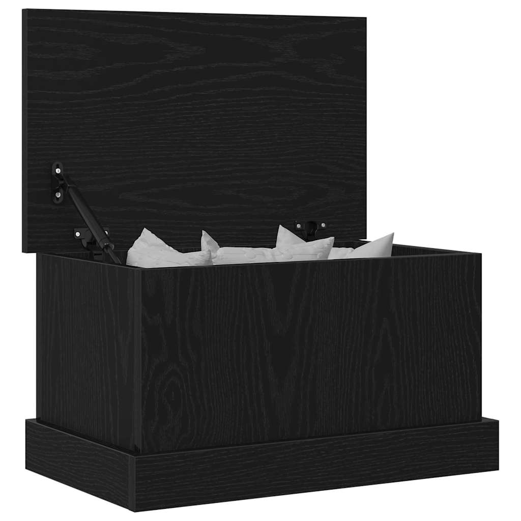 Caixa de Armazenamento Carvalho preto 50 x 30 x 28 cm