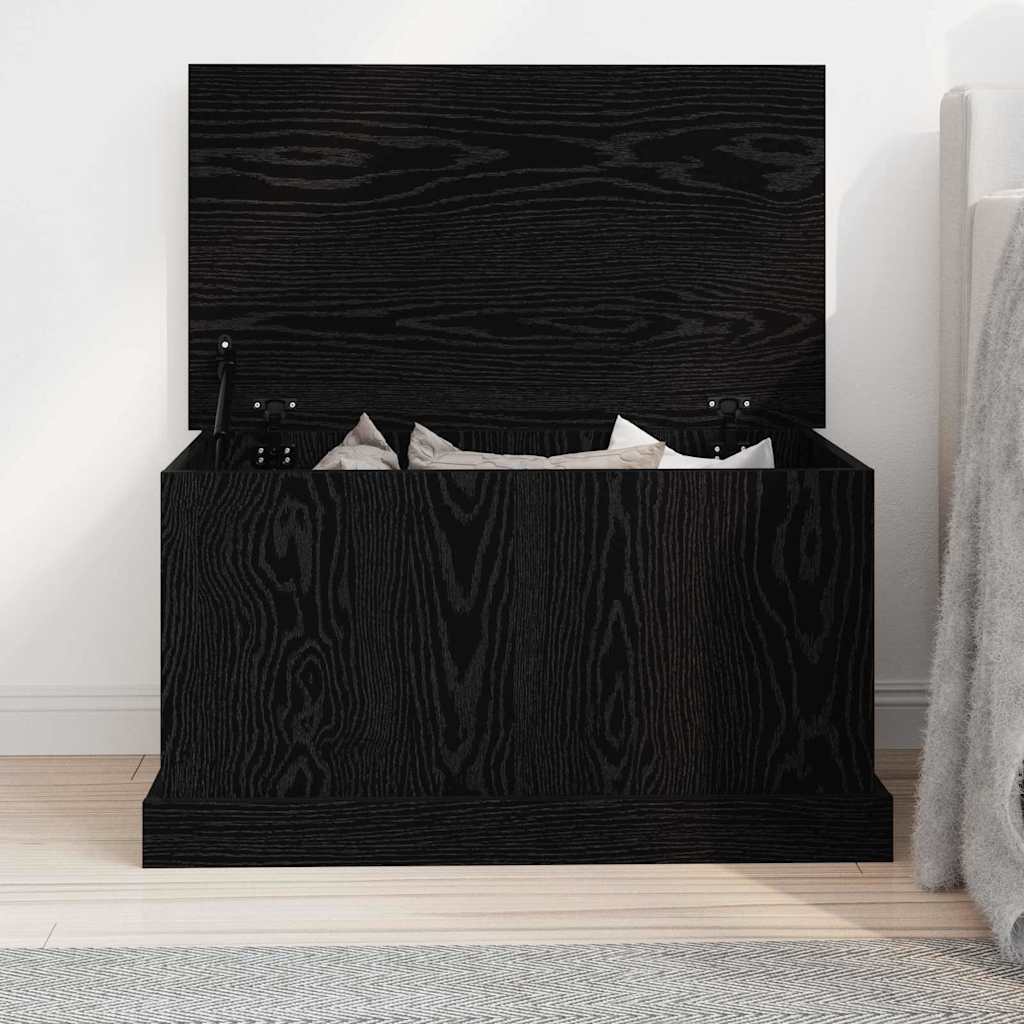 Caixa de Armazenamento Carvalho preto 70 x 40 x 28 cm