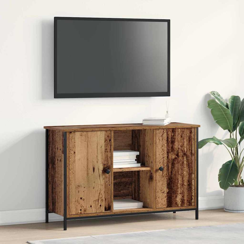 Aparador de TV vidaXL Caramelo Artesanal 101x35x65 cm em Madeira de Engenharia e Aço