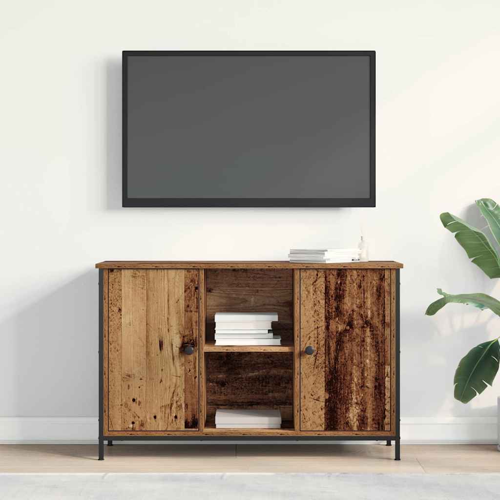 Aparador de TV vidaXL Caramelo Artesanal 101x35x65 cm em Madeira de Engenharia e Aço