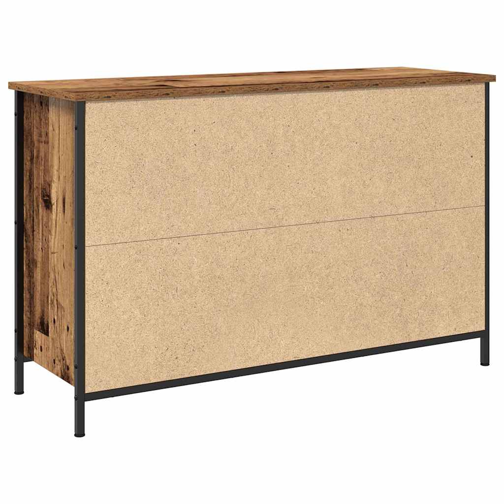 Aparador de TV vidaXL Caramelo Artesanal 101x35x65 cm em Madeira de Engenharia e Aço